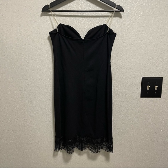 NWT Foreign Exchange Strapless Sweetheart Mini Dress W Lace Trim LARGE - Picture 5 of 6